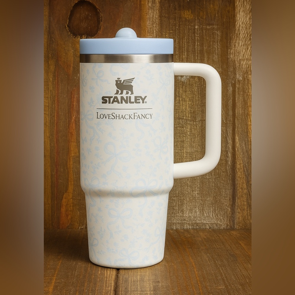Stanley‎ 1913 x LoveShackFancy Holiday Quencher® Coquette Bow Winter Ice